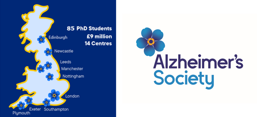 Alzheimer's Society logo and Centre locations