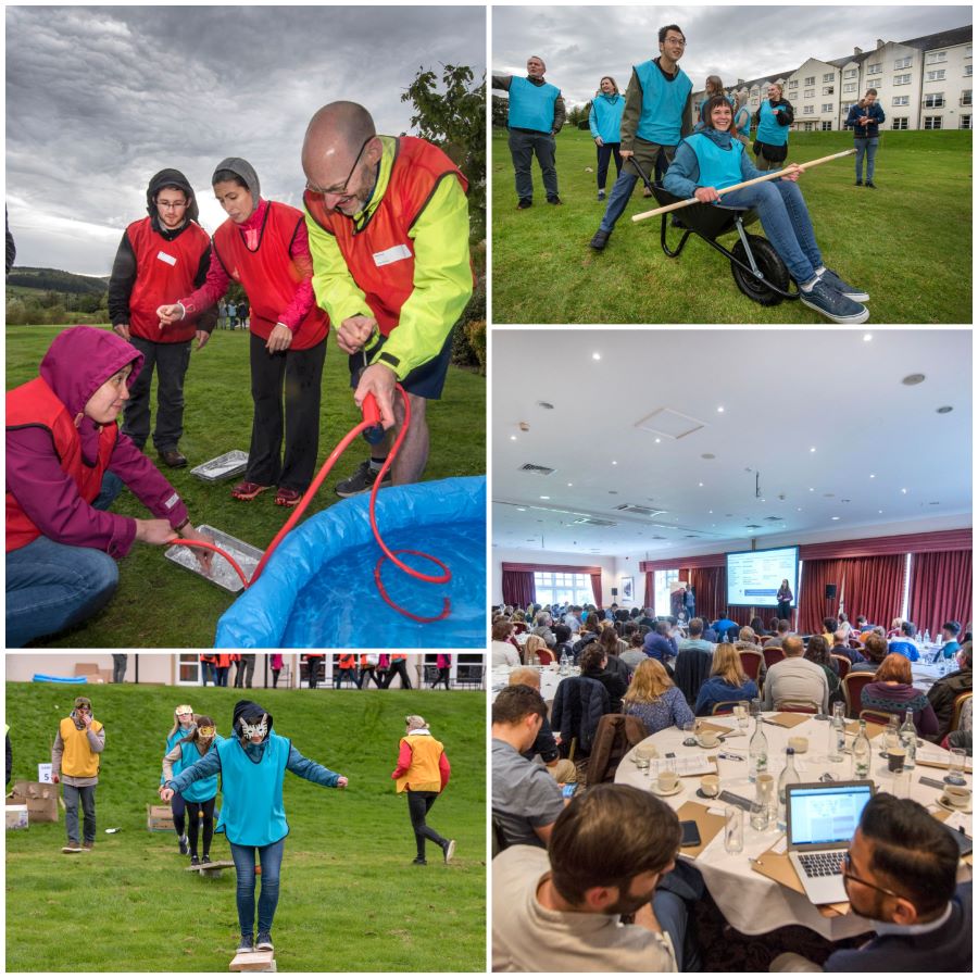 staff and students participating in social acitivities at the CRM 2019 retreat 
