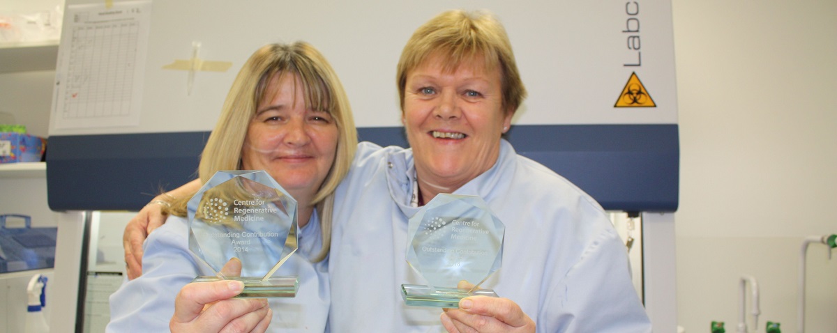 Outstanding Contribution Award 2014 winners Helen Henderson and Marilyn Thomson